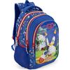 Clondo Zaino Scuola Elementare Bambino 43x33x20 cm - Multitasche Per Sonic Fan - Schienale Ergonomico, Spallacci Imbottiti, Tasche Porta Borraccia, Grande Capacità e Design Brillante