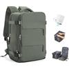 BJLFS Bagagli Cabina 40x30x20 per Ryanair Zaino da viaggio cabina aereo 20L Bagaglio a mano 40x20x25 Piccolo Zaino per computer portatile da 14 pollici uomo donna, G09-verde, Sac à dos avec vide 40×30