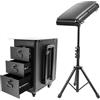 KAUITOPU Valigetta per trucchi, valigetta per cosmetici con treppiede rimovibile, cassetti laterali, serratura a combinazione, organizer da viaggio per estetisti, tatuatori