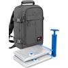 WHYGO Zaino da Viaggio 40x30x20 Impermeabile, Compatibile Ryanair - GRIGIO