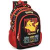 Clondo Zaino Scuola Elementare Bambini 43x33x15 cm - Multitasche Per Pokemon Fan - Schienale Ergonomico, Spallacci Imbottiti, Tasche Porta Borraccia, Grande Capacità e Design Brillante