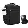 KONO Zaino Ryanair 40x30x20, Bagaglio a Mano 24L, Zaino da Viaggio Porta PC 16 Pollici con Apertura 180°, Porta USB, Tasca Antifurto e Fascia Trolley (40 x 30 x 20 cm, Nero)