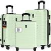 Deuba TRAVEL Set di Valigie Rigide 3 Pezzi M/L/XL con Valigia Rigida da Viaggio Grande con Rotelle a 360° Bagaglio a Mano Trolley in Materiale ABS