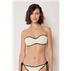 Calzedonia Fascia Costume Bicolor Embroidery Bianco