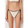 Calzedonia Slip Lacci Costume Bicolor Embroidery Bianco
