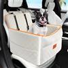 HEGGCOOE Seggiolino auto per cani di taglia piccola e media, in memory foam, con cuscino spesso, per cani sotto i 15,9 kg, rimovibile e lavabile, seggiolino da viaggio con tasche portaoggetti, 2