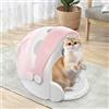Esyogen Secchiello per animali domestici pieghevole a 360° flusso d'aria per gatti e cani, 25-43℃ regolazione della temperatura, touch screen automatico Pet Dryer rosa