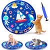 XIABYAYU 65 CM Tappetino Refrigerante per Gatti, Tappeto Refrigerante per Gatti, Giochi per Gatto Tappetino, Tappetinos Da Gioco Acquatico per Gatto, Con Pompa Ad Aria, Tappetinos Da Gioco Estivo per Gattis