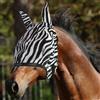 Horses Maschera Antimosche Horses Zebra, Leggera e Traspirante, Maglie Fini con Orecchie in Tessuto Forato per Protezione da Mosche e Moscerini (S)