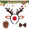 Generico Fascia Da Cervo | Copricapo A Forma Di Alce - Fascia E Coda Da Renna Di Natale | Per Bambini Donne Ragazze Costume Cosplay Foto