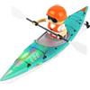 ToyGhillied Barca telecomandata modello kayak con azionamento a paddle brevettato, 2,4 GHz, nave radiocomandata e stabile, 2 velocità, sensore dell'acqua, LED, piscina e vasca da bagno, blu