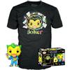 Funko POP! & Tee: DC - Joker - (BKLT) - Small - (S) - DC Comics - T-Shirt, Maglietta - Vestiti con Figura in Vinile da Collezione - Idea Regalo - Giocattoli e Top a Maniche Corte per gli Adulti