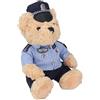 Focket Peluche Orso della Polizia, Design dell'ufficiale del Traffico dei Cartoni Animati Morbido Peluche Imbottitura in Cotone PP, Animale di Uniforme da Poliziotto con Decorazione per Auto per