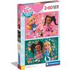 Clementoni - 24814 - Supercolor Puzzle - Alice's Wonderland Bakery - 2x60 Pezzi (Include 2 Puzzle Da 60 Pezzi) - Puzzle Bambini 4 Anni, Puzzle Cartoni Animati, Made In Italy