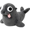 Generisch 2026 - Peluche a forma di foca con lingua distesa divertente come morbido compagno per adulti (grigio, 18 cm)