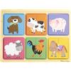 Melissa & Doug - Puzzle in Legno: Amici della Fattoria, 6 Puzzle da 2 Pezzi con Animali, per Bambini 2+ Anni, 41363