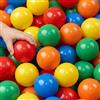 LittleTom 200 Palline Colorate Ø 6 cm di Diametro | Palline di plastica Gioco per Bambini Prima Infanzia per riempire Piscine Tende | 5 Colori Misti Giallo Rosso Blu Verde Arancione | Alta qualità