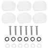 Jeffergarden Pulsante per Accordatura, Pulsante per Meccaniche in Acrilico, Set da 6 Pezzi con Design Elegante per Chitarra Ed Elettrica Standard (perla bianca ovale)