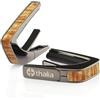 Thalia Capotasto per chitarra, serie Exotic (nuovo modello con 2 tastiere universali OctaveTouch), nero cromato, AAA Hawaiian Koa