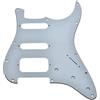 Dopro - Battipenna a 11 fori per chitarra Strat HSS, con supporto per pickup humbucking a 2 viti, per American FD Stratocaster bianco a 3 strati