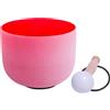 ENERGYSOUND 432 Hz Perfect Pitch C Root Chakra Rosso Colorato Cristallo di Quarzo smerigliato Campana 25,4 cm_Sound Healing & Yoga Meditazione