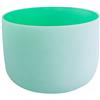 ENERGYSOUND 432 Hz Fa Cuore Chakra Colore Verde Cristallo Di Quarzo Satinato Ciotola 20 cm