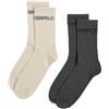 Karl Lagerfeld Uomo K/Essential Socks (2 Pack) Graystone/Cannoli One size