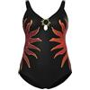 Ulla Popken Donna Costume Intero Nero 60