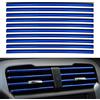 hifrom Striscia Decorativa per Presa d'Aria per Auto, 10 Pezzi Strisce Decorazione Interni Auto, Universali Modanatura Interna Auto Strisce (Blu)