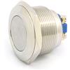DollaTek 25mm Flat Reset Interruttore a pulsante 12V DC Angel Eye LED Interruttore Llight rotondo in acciaio inox impermeabile con piedino a vite - Nastro