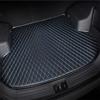 LYBFDCL Auto Pelle Tappetini Bagagliaio per Ford Mustang 2011-2014, Auto Bagagliaio Tappetino Impermeabili AntiGraffio Copri Baule Protezione,Black-Blue