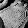 TOP DRIVE Set Completo Tappeti Auto Tappetini in Gomma-PVC Universali, Impermeabili, Antiscivolo, Ritagliabili, 4 Pezzi, Misure Anteriore 72 x 49 cm Posteriore 47 x 46 cm