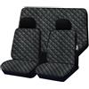 Generico Coprisedili Panda 4X4 dal 1986 al 2003 fodere auto su misura in tessuto Imbottito e Trapuntato 141-141A set copri sedile 750 4x4 1000 Country Club Young - AK1319 colore a scelta (Nero)