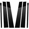 ARRPO Montanti for pilastri lucidi adatti for VW Golf 6 7 8 MK6 MK7 MK8 Pilastri for porte Post Trim Car Window B-Pillars Adesivi decorativi 4/6 pezzi Copertura adesiva del montante B(Golf 6 MK6 2010-2012)