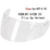 Generico Visor for MT-V-16 for ATOM for SV Helmet lens for MT for Disposter Helmet Library Visor Lens