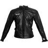 WinNet Giacca da Moto in Pelle Nera per Donna con Protezioni Omologate C.E.