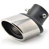 CUBRXEBAT 1 Pz Acciaio Inox Terminale di Scarico per Ford Fiesta/Fiesta Zetec S/Fiesta Mountune/Fiesta St 2000-2025, Marmitta a Bullone Tubo Decorativo Anti-Ruggine Sport,C