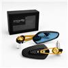 Esselle Parts Coppia Specchietti Retrovisori Manubrio Moto Carbon e Oro Nero Scooter
