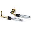A-Pro Segnalatori Moto Design Unico Indicatori Direzione Frecce 12V Cromo