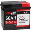 LANGZEIT Batterien LANGZEIT Batteria Auto 50Ah 12V AGM - 540A/EN START e STOP