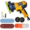 Hocamel Lucidatrice per auto da 700W, set di 31 lucidatrici eccentriche, lucidatrice orbitale per auto da 13 cm con 3 velocità variabili, per detailing auto, lucidatura, ceratura, rimozione graffi da vernice