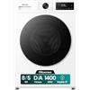 Hisense WD1I8042BWP2 Lavasciuga 8+5kg, Bianco, 1400 rpm, 15 Programmi automatici, Vapore, Inverter, Auto Dry, Wash&Dry 59', Classe Energetica A-30%, Display LED Touch