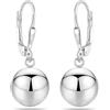 LeCalla Orecchini Pendenti a Cuore in Argento Sterling 925 per Donna | Gioielli Leggeri con Chiusura Leverback e Sfera Filigranata Pendente per Donne