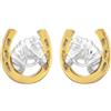 FIVE-D Orecchini a perno a forma di cavallo, in argento 925, 0,8 cm x 1,0 cm, Argento