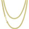 Richsteel 2/4/6MM Collana Uomo Donna a Maglie Veneziana in Acciaio Inossidabile, Catena Briolette Argento/Oro/Nero Lunghezza 35-76CM