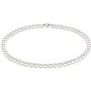 Comete Girocollo da donna collezione di perle argento. Gioiello realizzato con chiusura in cuore in argento 925‰ e stella in oro 750‰. Perle coltivate ø 5,5/6. Lunghezza 42cm. La referenza è