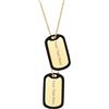 PROSTEEL Personalizzabile Collana Militare Cindolo Dog Tag Incisione Gratuita, Acciaio Inossidabile Placcato Oro, Catena Palla, Unisex Donna Uomo, Oro (con Confezione)