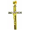 PEGASO GIOIELLI Ciondolo da Uomo in Oro Giallo Bianco 18kt (750) Pendente Croce Cristo Crocifisso Due Colori