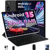 DMOAO Tablet 10 Pollici Android 15 con 30 GB RAM + 2TB ROM Espansione, FHD Tablet con Tastiera e Mouse, 5G Wi-Fi, GPS, Widevine L1, Octa-Core, USB-C, BT 5.0, 6000 mAh, 8MP+5MP, Gemini AI,Nero