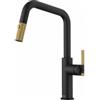 Franke Maris Stripes U - 115.0747.676 Miscelatore Cucina da Incasso Monocomando con doccia estraibile con funzione spray e canna girevole bi-colore Black Matt e Gold